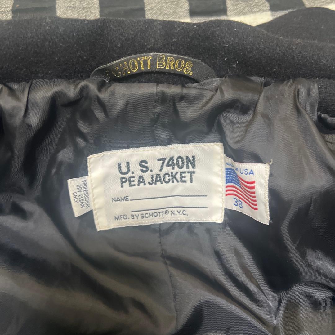 SCHOTT PEAJACKET ブラック 38 日本別注