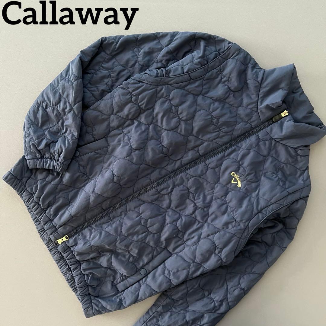 Callaway キャロウェイ　ダウンジャケット　キルティング　中綿　ゴルフ　紺