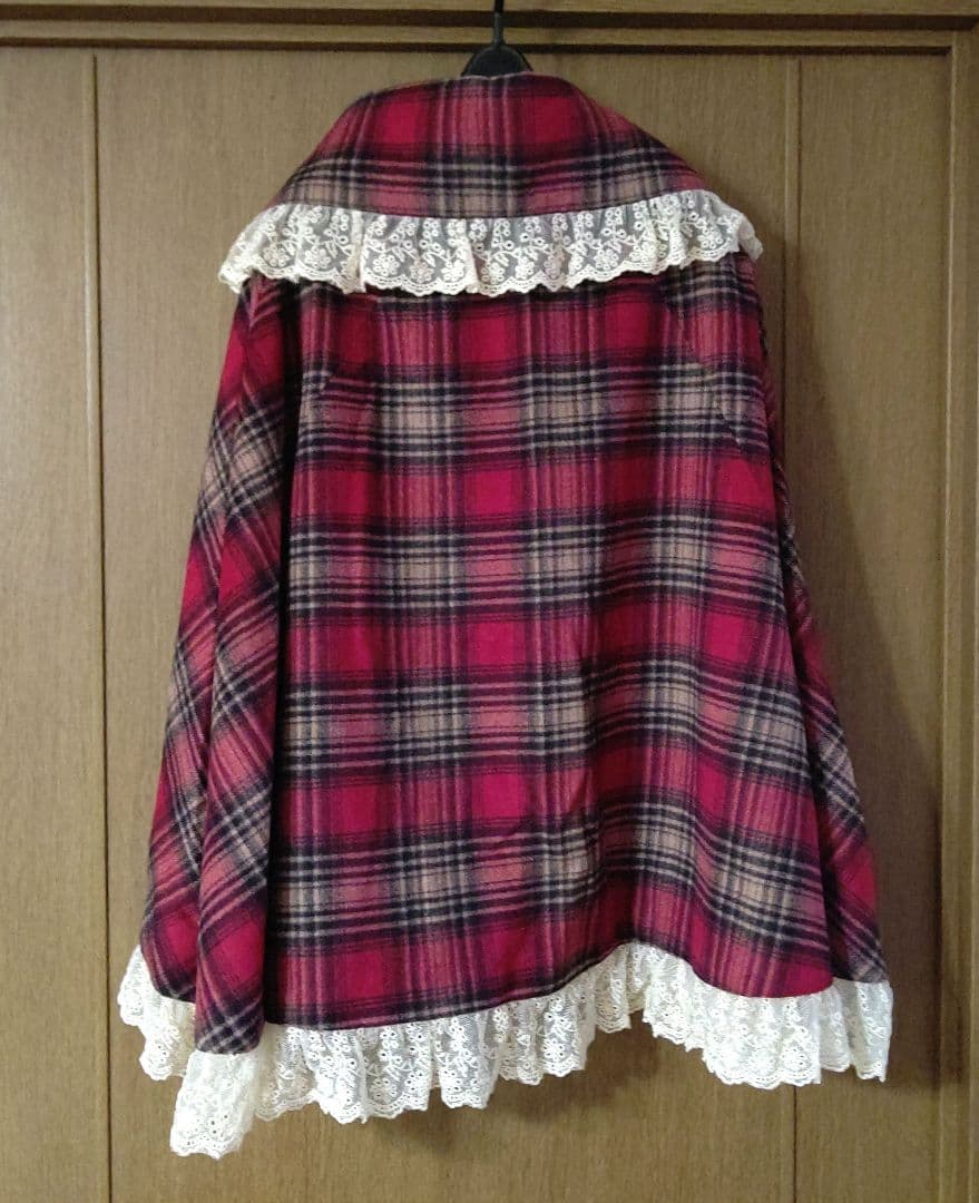 LIZLISAリズリサのチェック柄ポンチョ