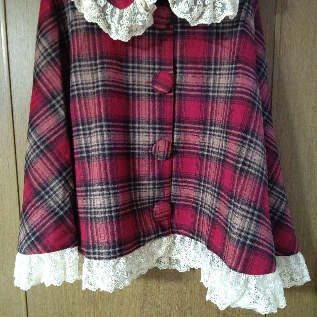 LIZLISAリズリサのチェック柄ポンチョ