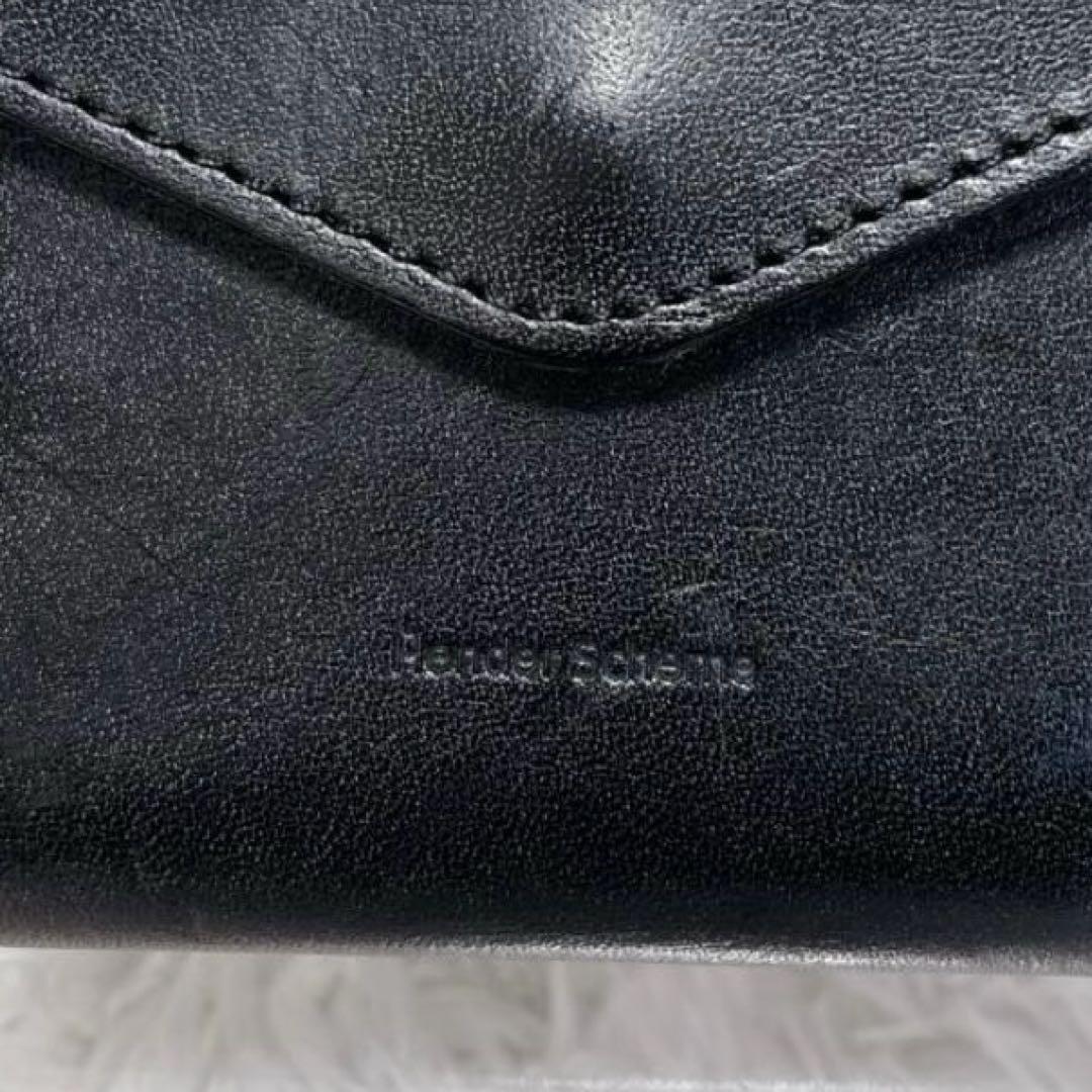 Hender scheme flap wallet ブラック レザー 折り財布