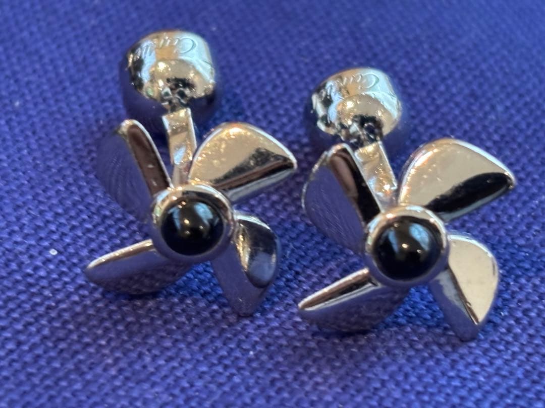 美品　カルティエ　風車　シルバー　カフリンクス