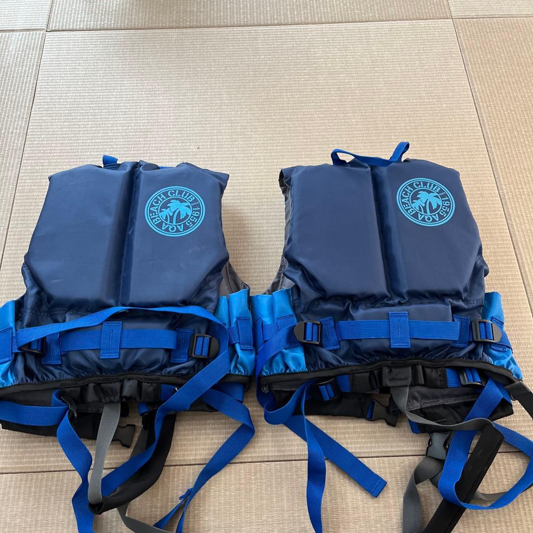 P-ACライフジャケット 青と白のストライプ