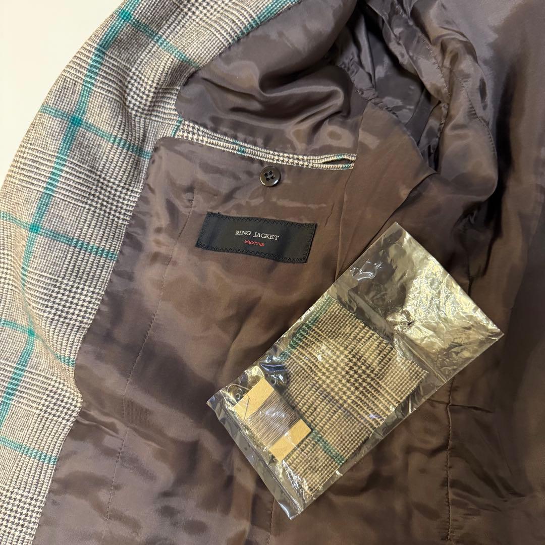 未使用 RING JACKET MEISTER グレンチェック スーツ 46
