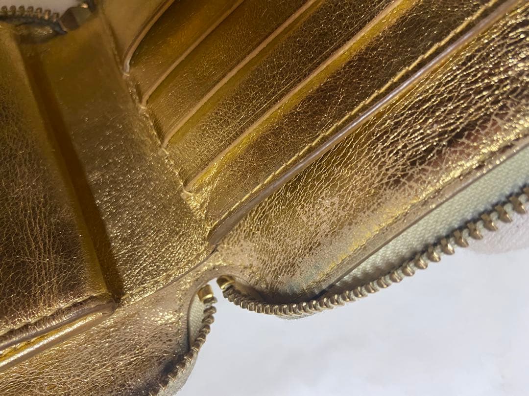 COMME des GARÇONS ゴールド二つ折り財布