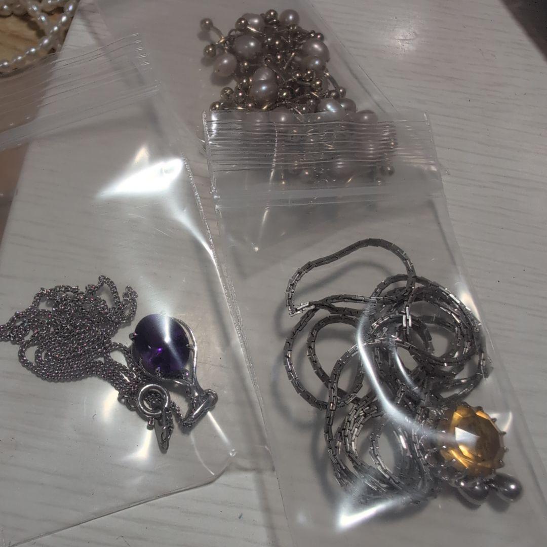 引っ越し整理品　遺品整理　K18 pt　純銀　真珠　貴金属　宝石　1000g超え