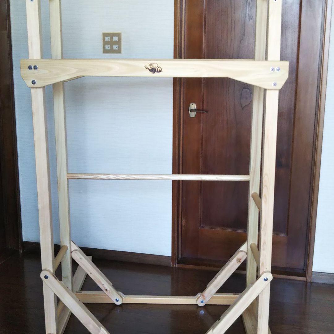 Mika子供用室内木製遊具 ブランコ&てつぼう付き水平段違い兄妹うんてい