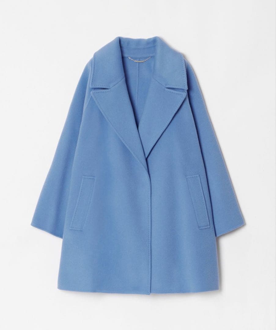 未使用 allureville リバービッグカラーミドル丈コート ブルー