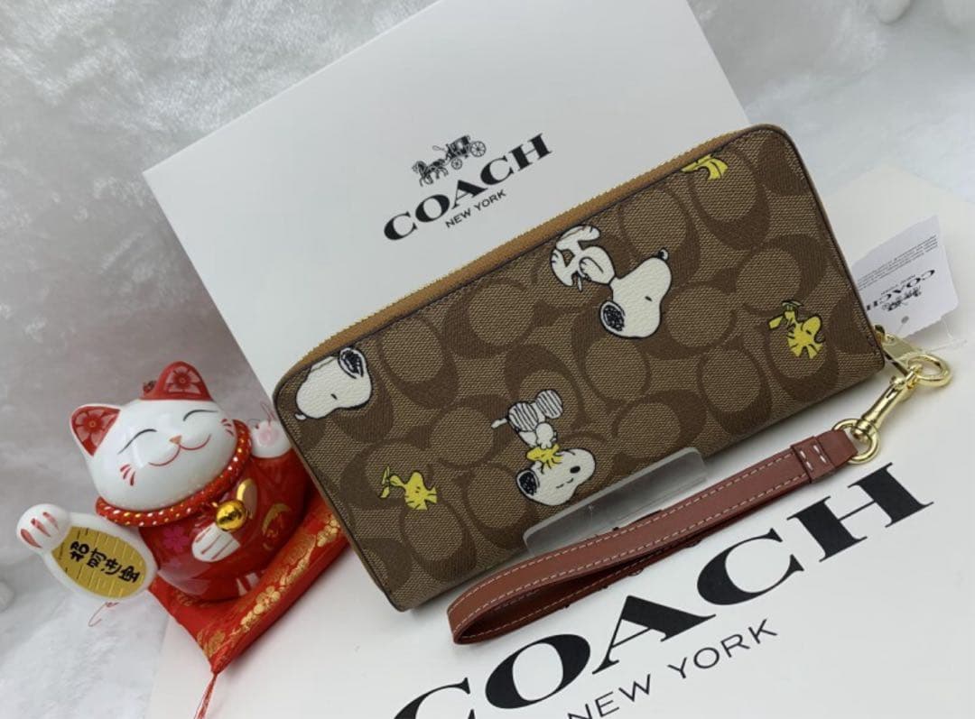 コーチ COACH 長財布 財布 シグネチャー スヌーピー ピーナッツ コラボ