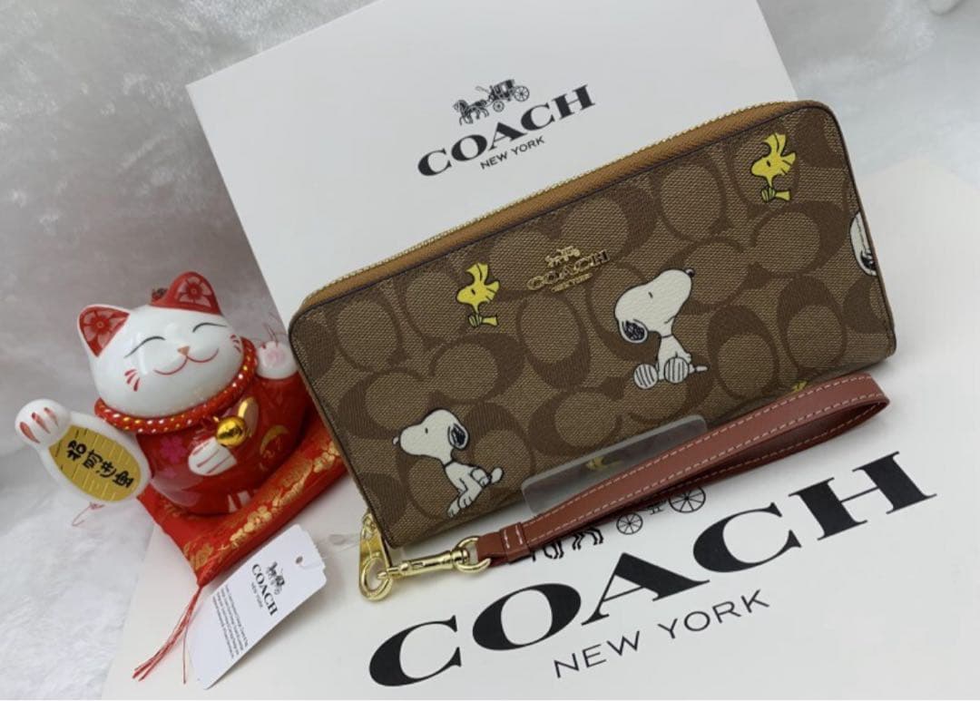 コーチ COACH 長財布 財布 シグネチャー スヌーピー ピーナッツ コラボ