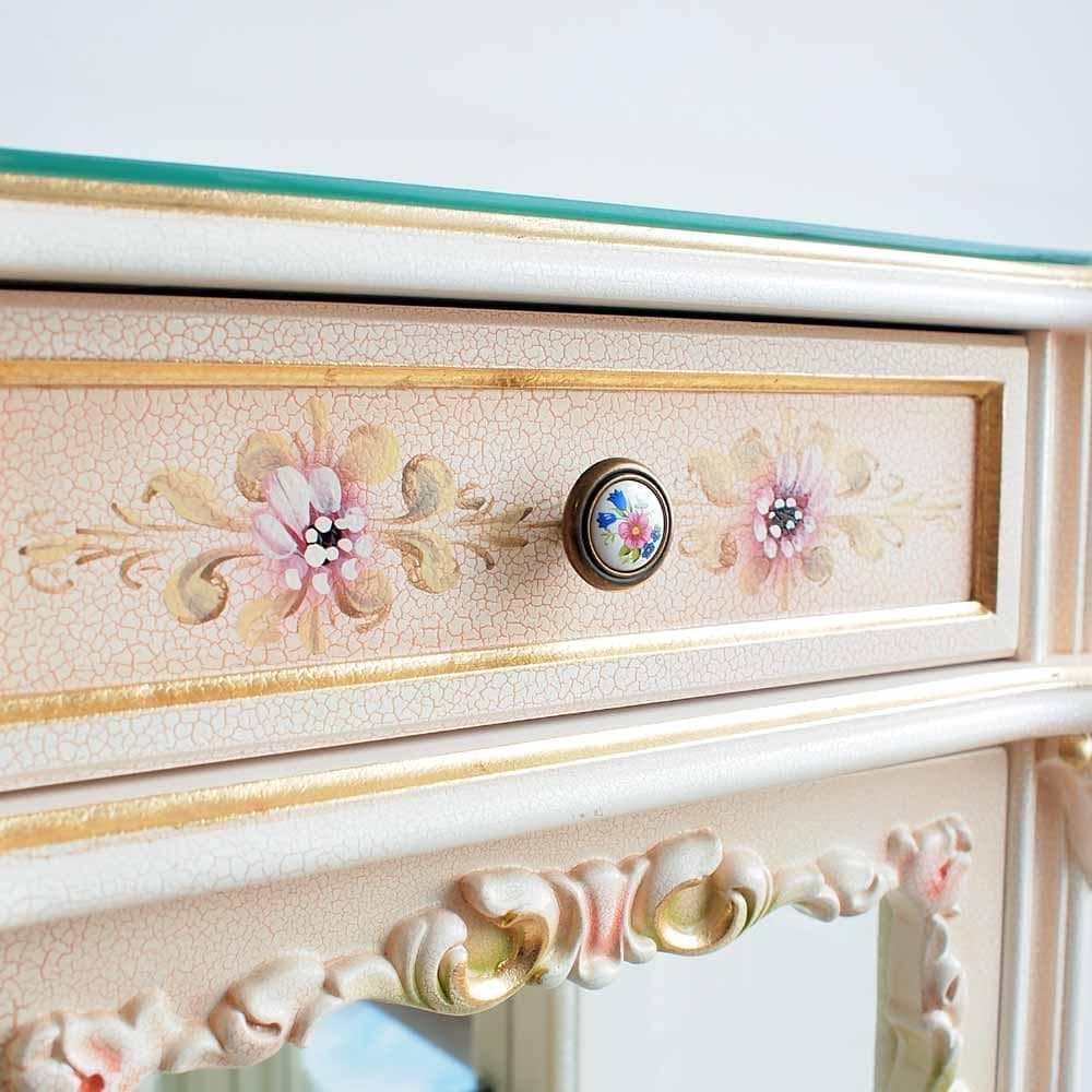 ロココ調 クラシカル ガラスキャビネット B ZR24409