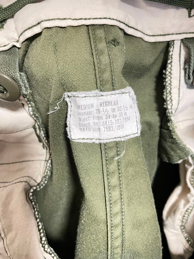 最*説様 70s アメリカ軍 Ｍ-65 フィールドパンツ　MEDIUM REGU