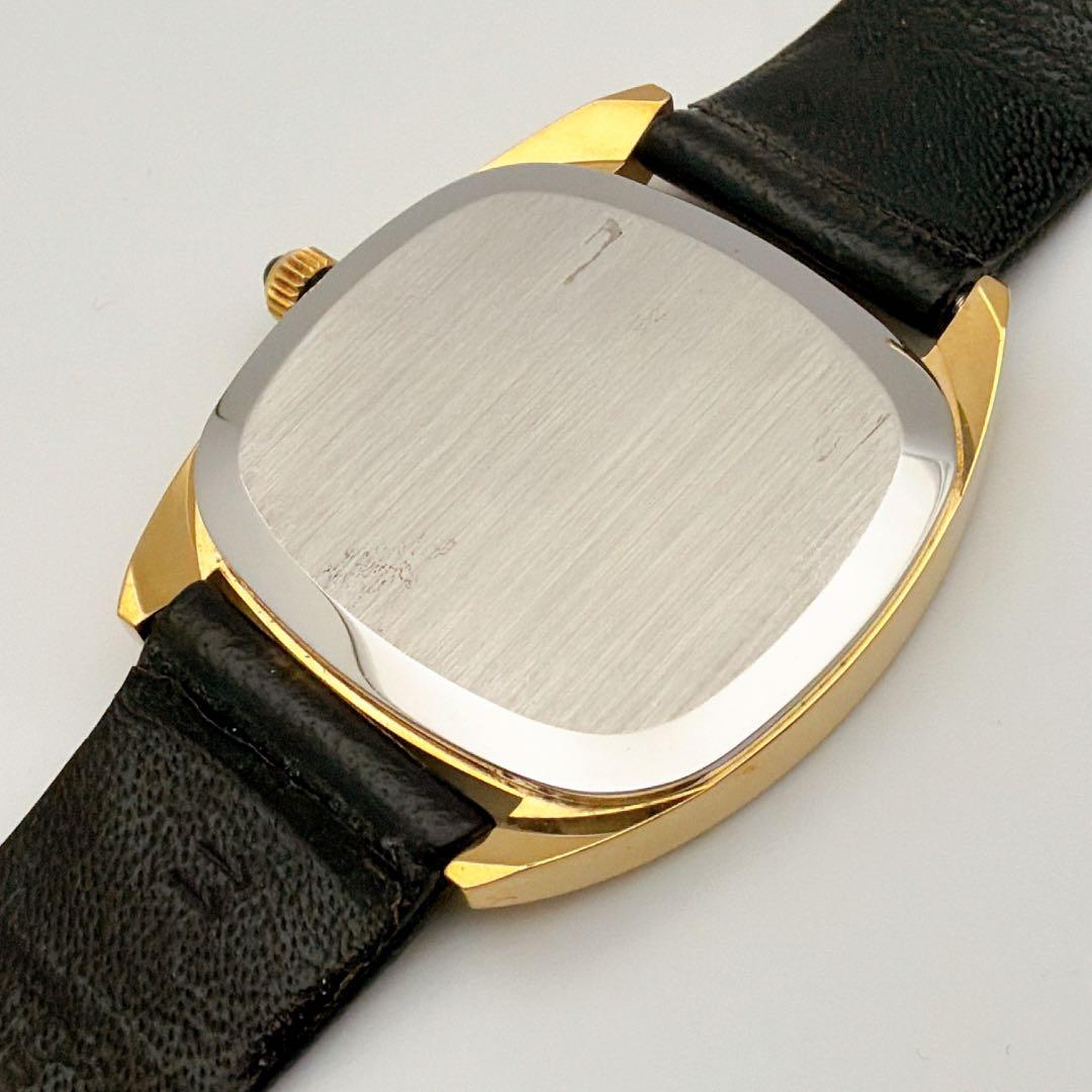 オメガ デビル 手巻き トノー ゴールド文字盤 腕時計　メンズ ビンテージ