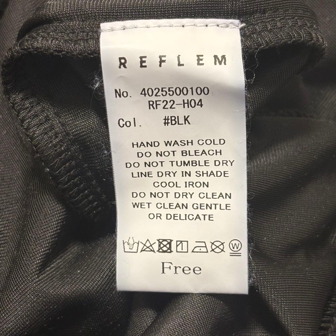 【美品】『REFLEM/レフレム』ロゴテープベロアジャージ ブラック