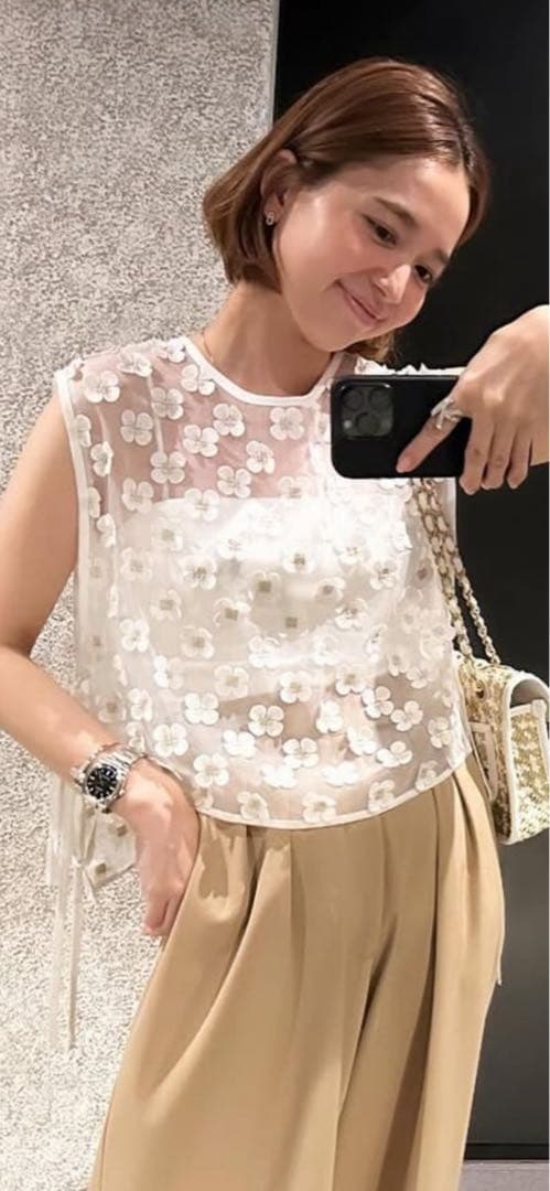 【美品】yori ヨリshirocon シロコンcloverジレ 36