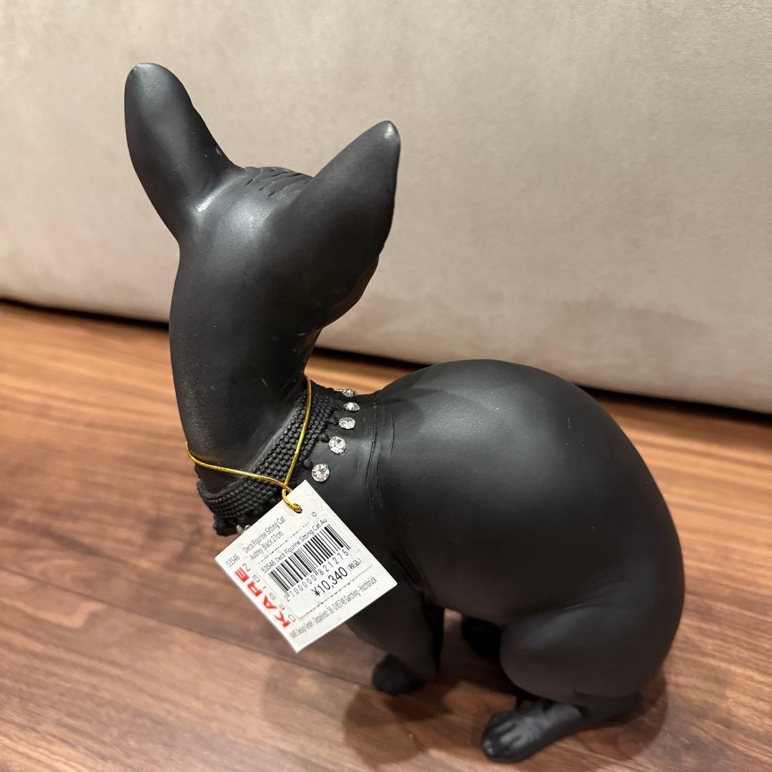 KARE シッティングキャット　オードリー　デコフィギュア　廃盤品　黒猫　置物