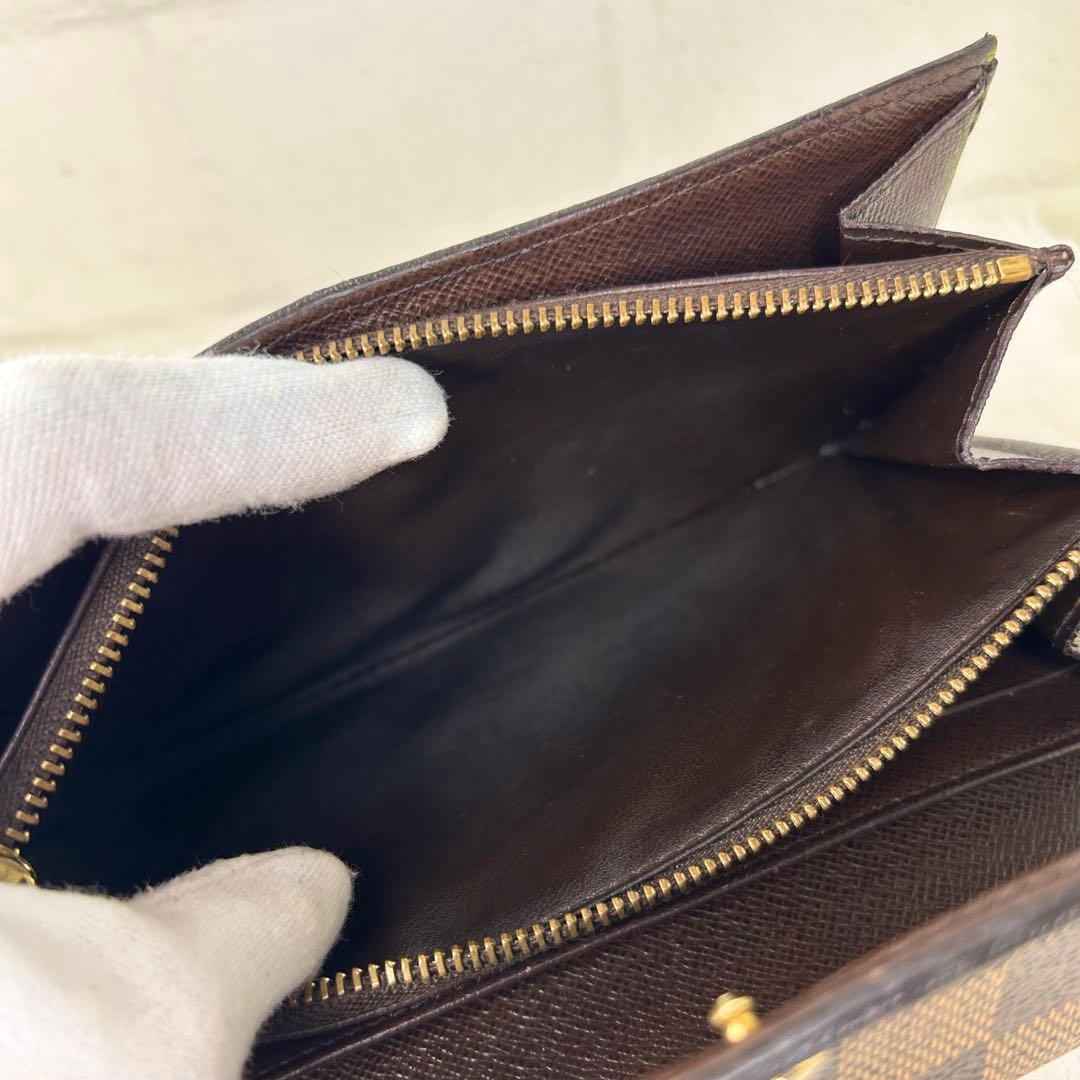 ルイヴィトン ダミエエベヌ 長財布 ブラウン 正規品 シリアル刻印あり
