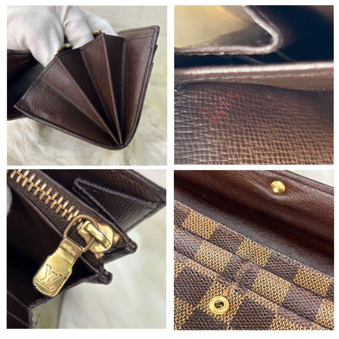 ルイヴィトン ダミエエベヌ 長財布 ブラウン 正規品 シリアル刻印あり