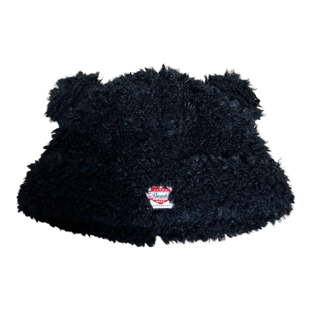 Basicks フリースバケットハット Mサイズ 黒　ベイシックス　ベアーニット