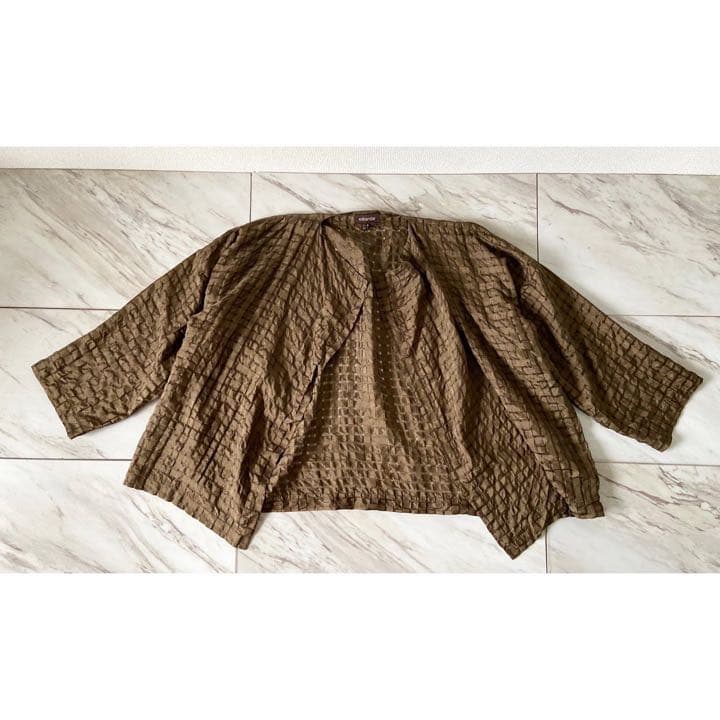 00s eskandar モモンガシルエット シルク100% HAORI シャツ