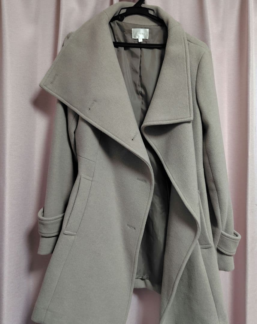 rienda オーバーネックシンデレララインミニコート