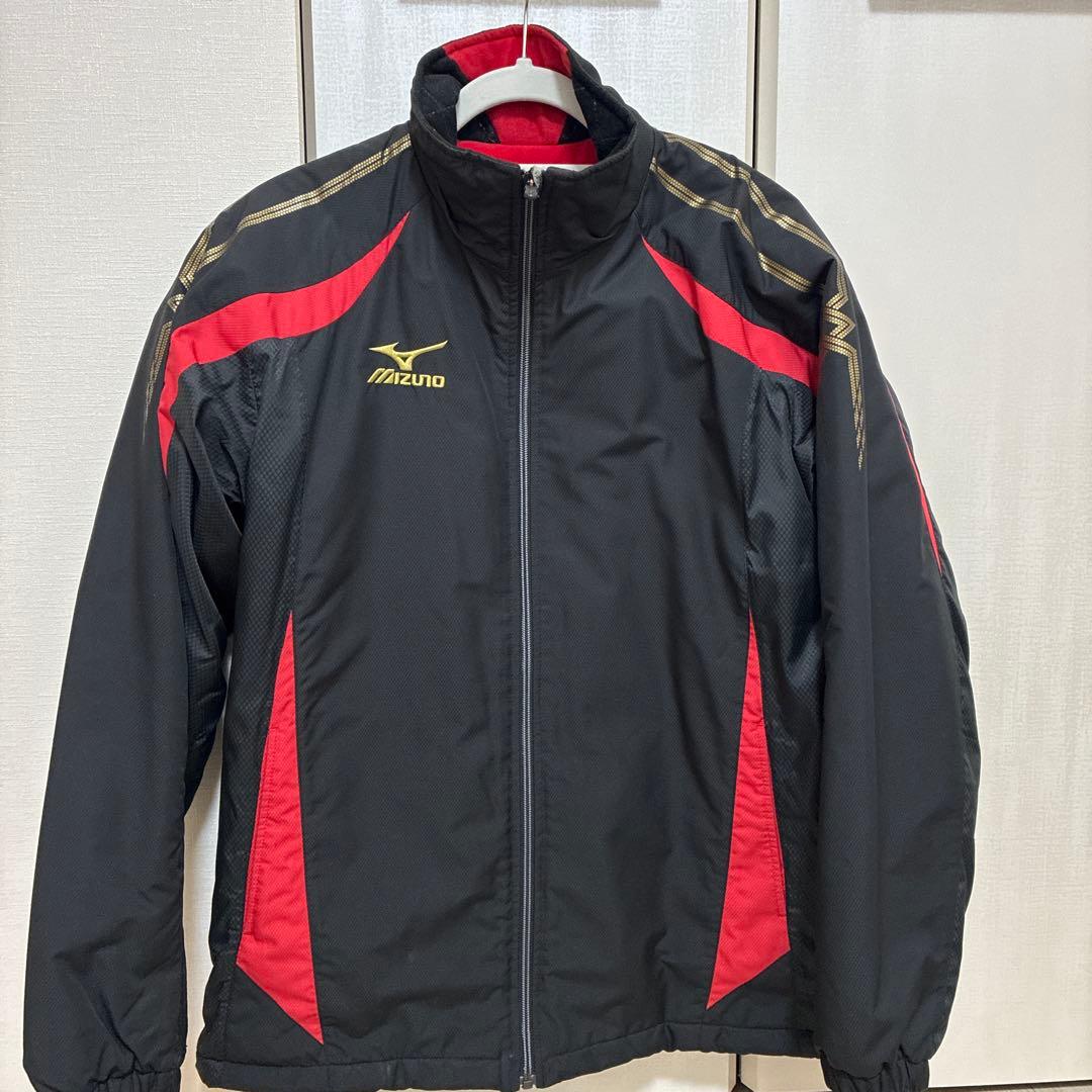 Mizuno ブラック/レッド フルジップジャケット　セットアップ
