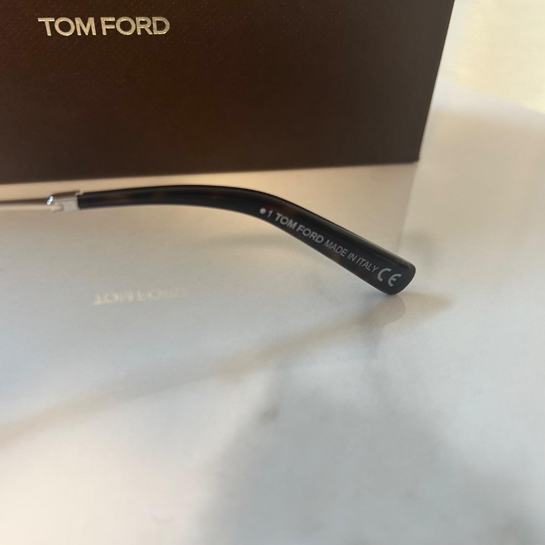 【美品】TOM FORD サングラス ブルー　シルバーメタルフレーム　男女兼用