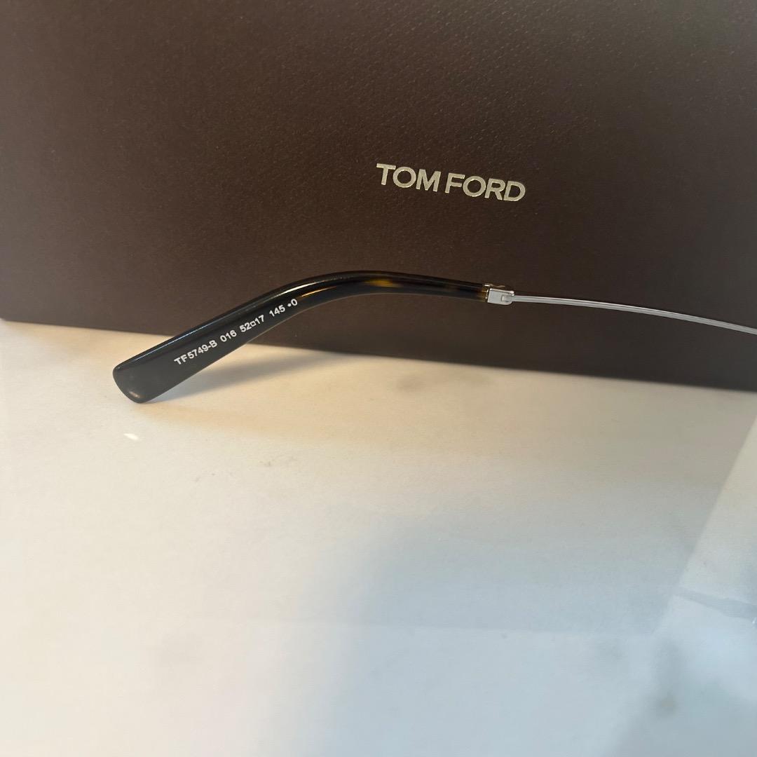 【美品】TOM FORD サングラス ブルー　シルバーメタルフレーム　男女兼用
