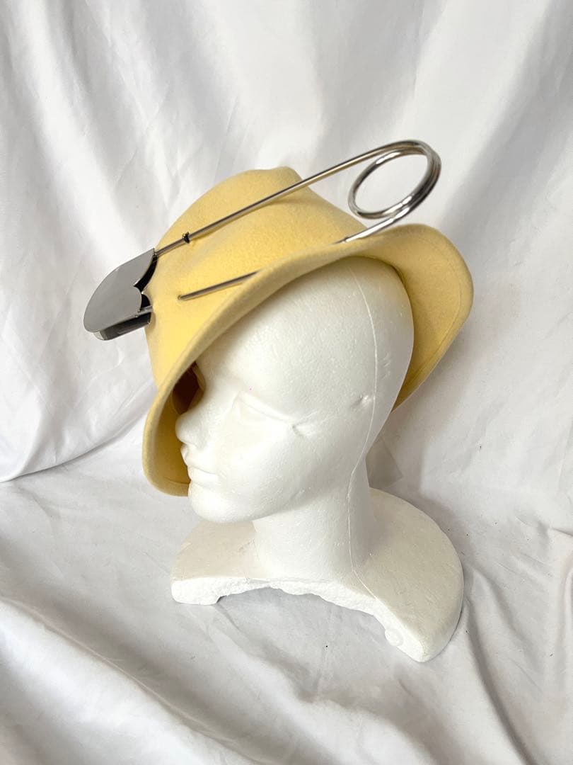 JACQUES LE CORRE ウールハット　デカい安全ピン付き