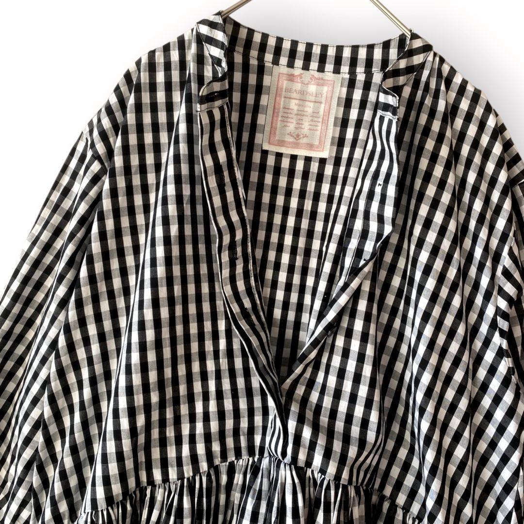 ビアズリー BEARDSLEY ロングワンピース ギンガムチェック ゆっくり