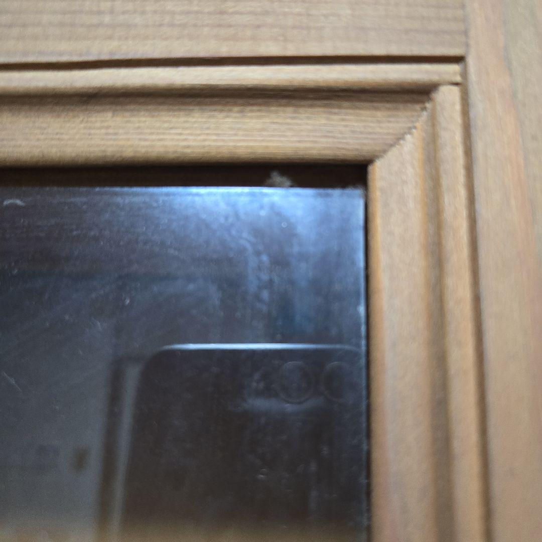 パイン材 食器棚 ガラス扉付き