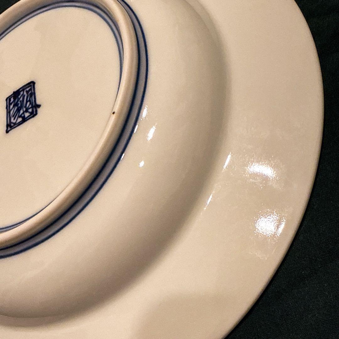 心和庵　中里博彦さん　7寸リムプレート　色絵　蛸唐草　作家　食器