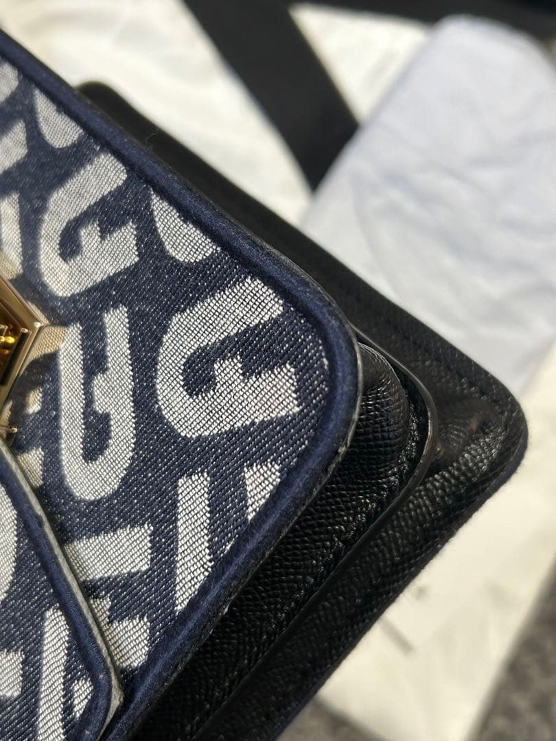 FURLA ショルダーバック　デニム　ネイビー　フルラ　ベラ