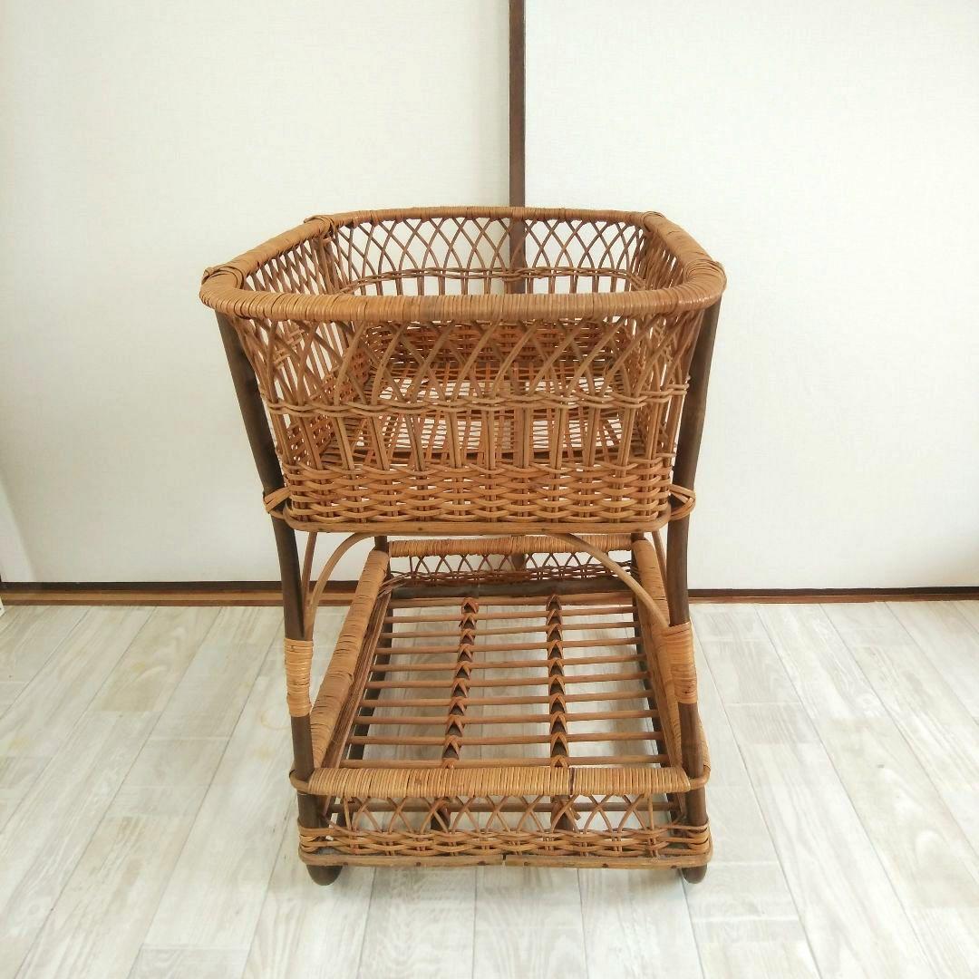レトロポップ 籐製品 脱衣かご ラタン ランドリーラック 籐かご