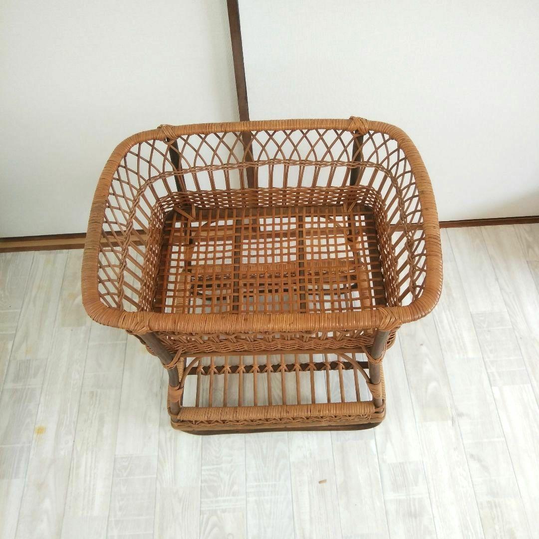レトロポップ 籐製品 脱衣かご ラタン ランドリーラック 籐かご