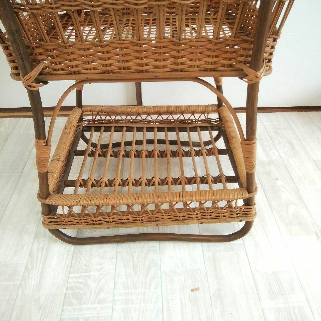 レトロポップ 籐製品 脱衣かご ラタン ランドリーラック 籐かご