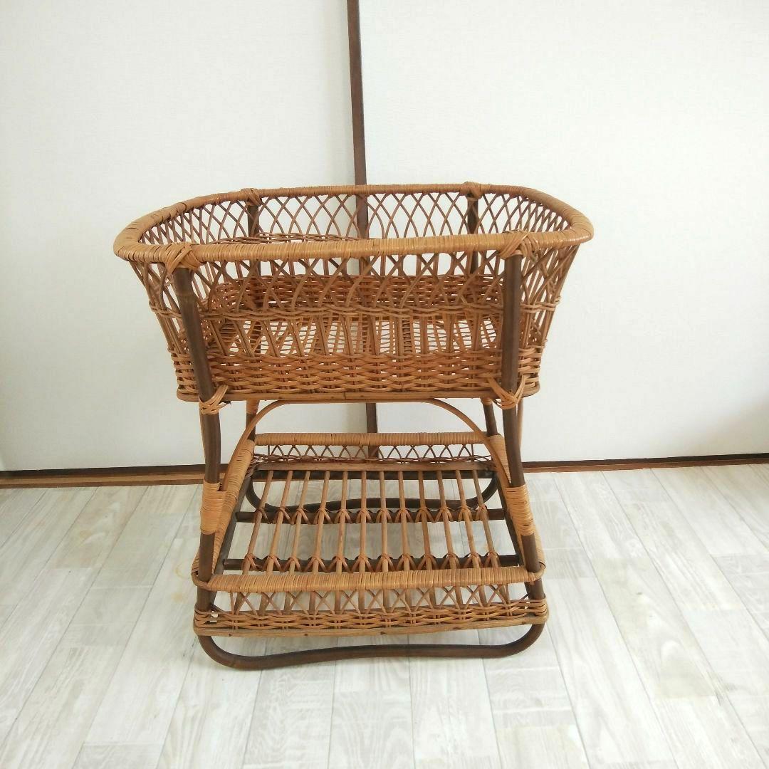 レトロポップ 籐製品 脱衣かご ラタン ランドリーラック 籐かご
