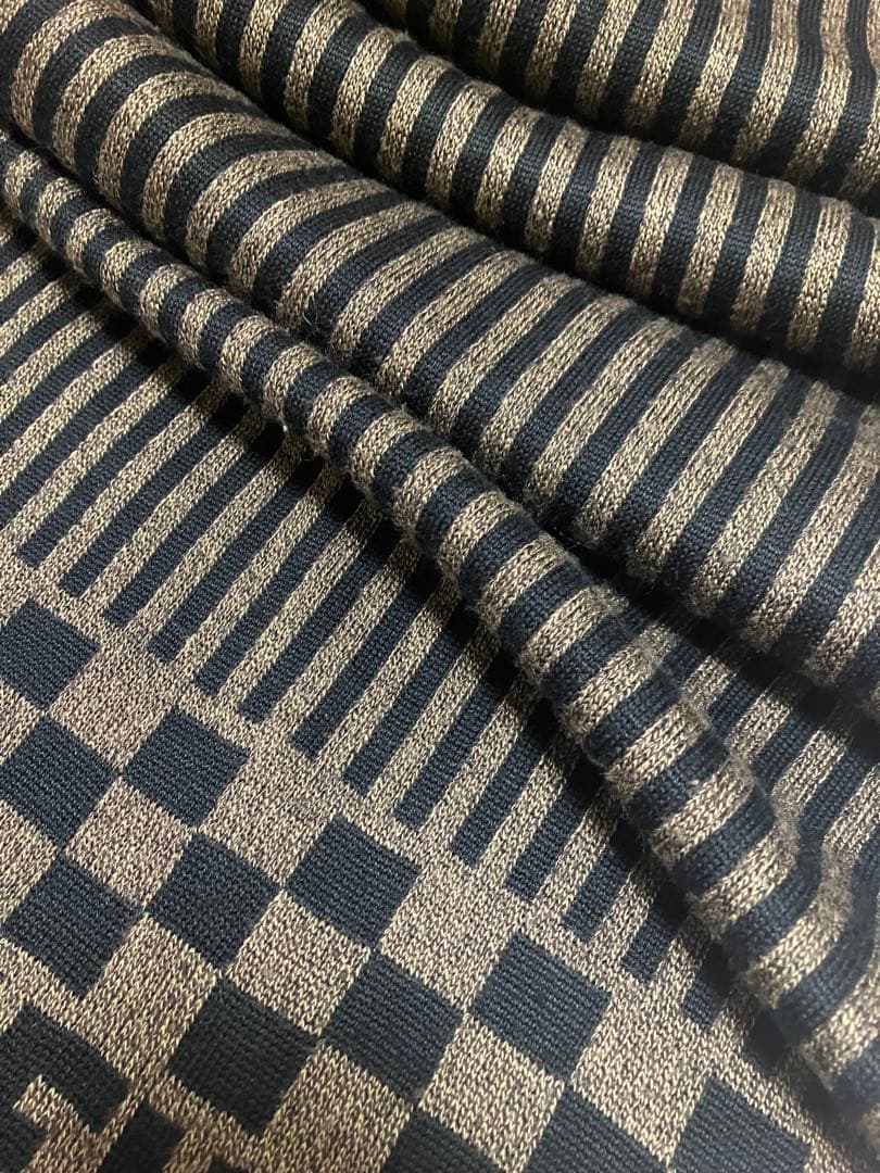 FENDI フェンディ ズッカ柄 マフラー WOOLブラウン×ブラックイタリア製