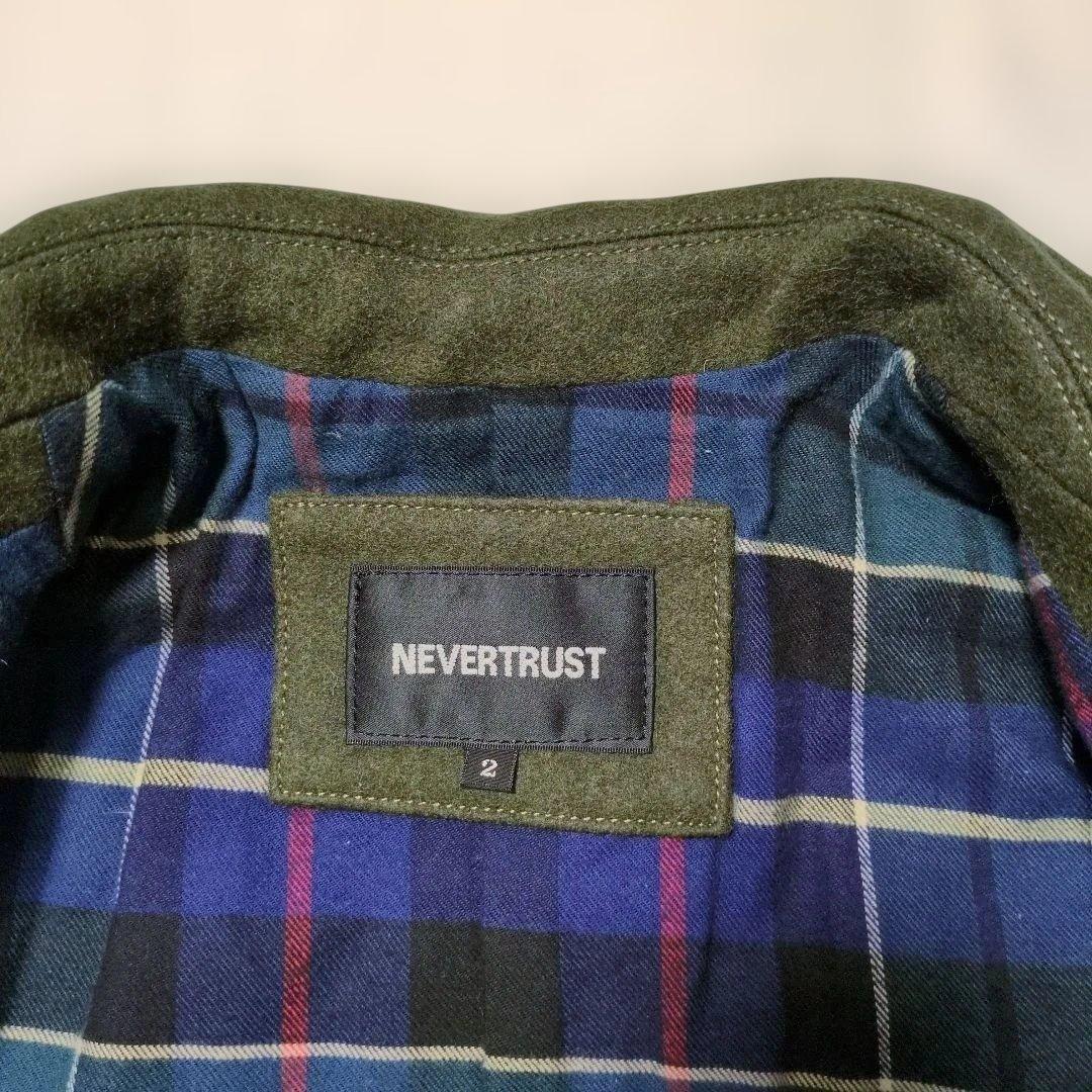 美品 ネバートラスト 牛革 メルトンウール ドンキーコート 2 日本製 廃番