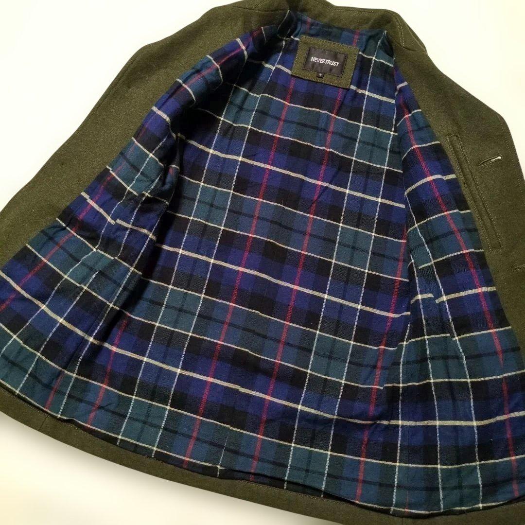 美品 ネバートラスト 牛革 メルトンウール ドンキーコート 2 日本製 廃番