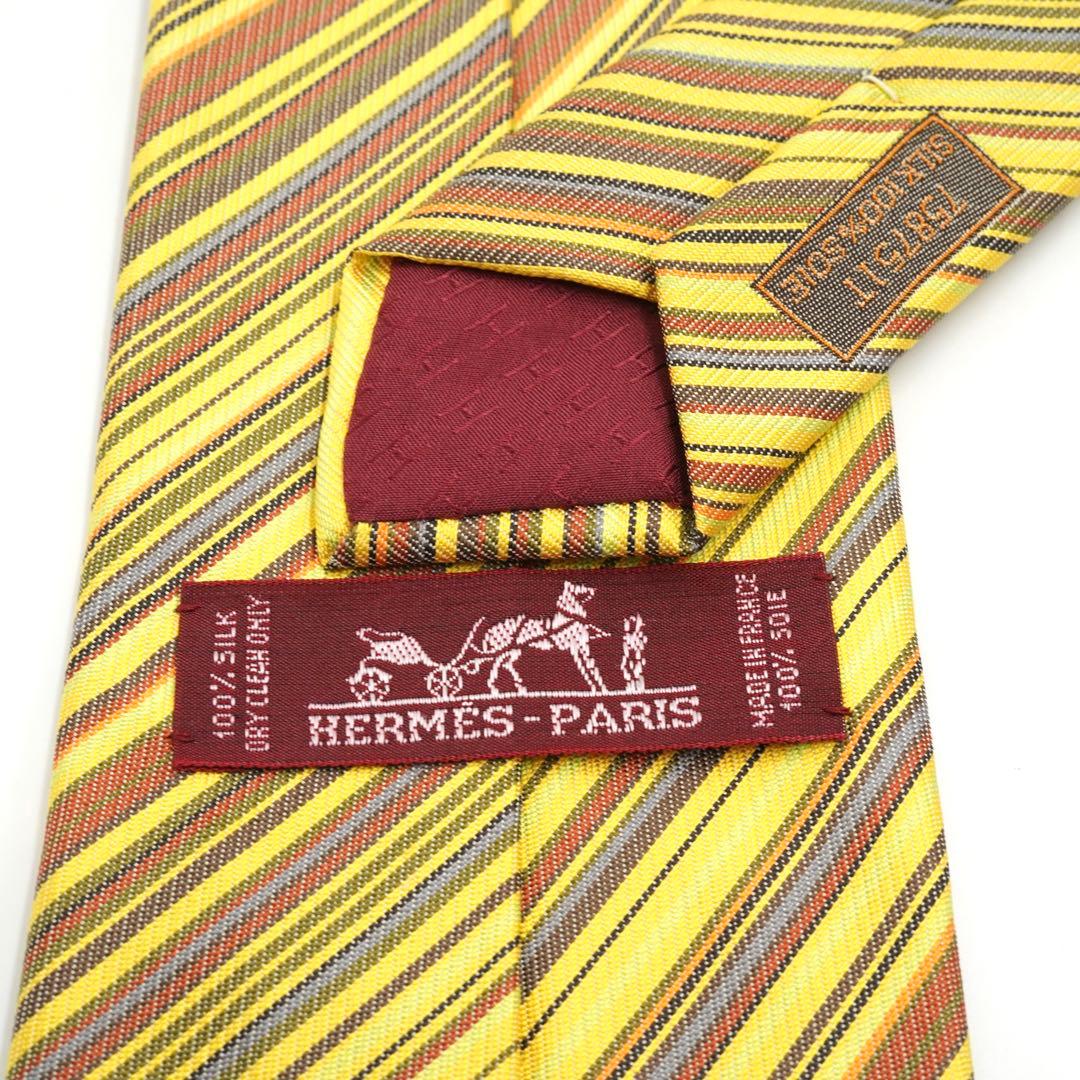 ✨新品未使用品✨　HERMES ネクタイ　ストライプ　レジメンタル　カラフル