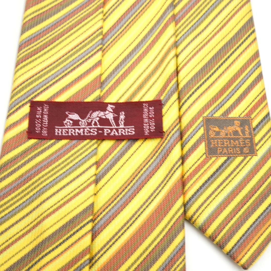 ✨新品未使用品✨　HERMES ネクタイ　ストライプ　レジメンタル　カラフル