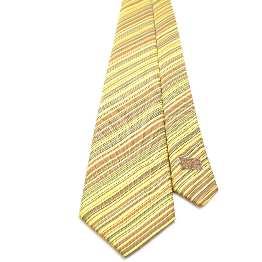 ✨新品未使用品✨　HERMES ネクタイ　ストライプ　レジメンタル　カラフル