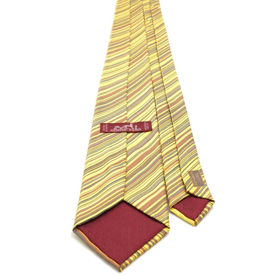 ✨新品未使用品✨　HERMES ネクタイ　ストライプ　レジメンタル　カラフル