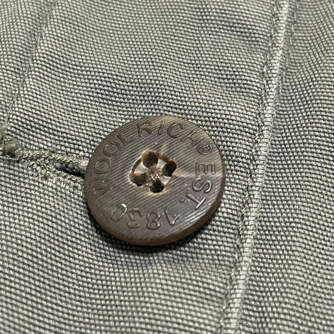 WOOLRICH 90s ワークジャケット 襟レザー 裏地ブランケット