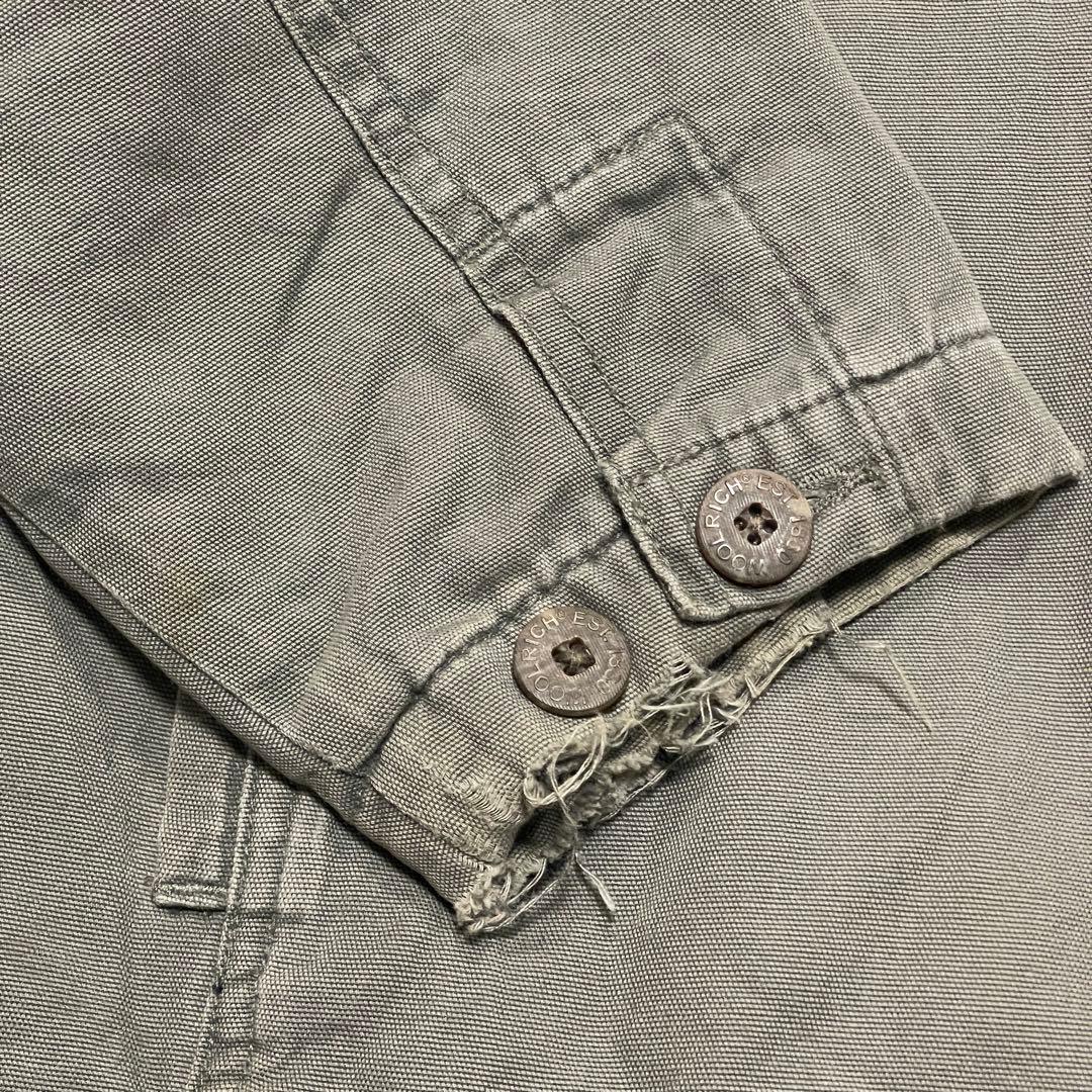 WOOLRICH 90s ワークジャケット 襟レザー 裏地ブランケット