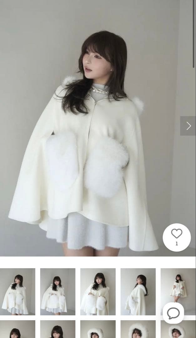 ファーポケットマントコート最終お値下げeimy36 一度のみ着用本日0時まで