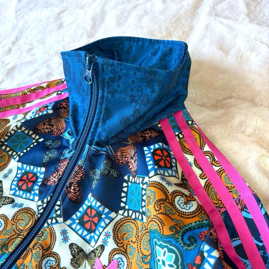 adidas アディダス　L トラックジャケット　ファイヤーバード￼ 総柄　ロゴ