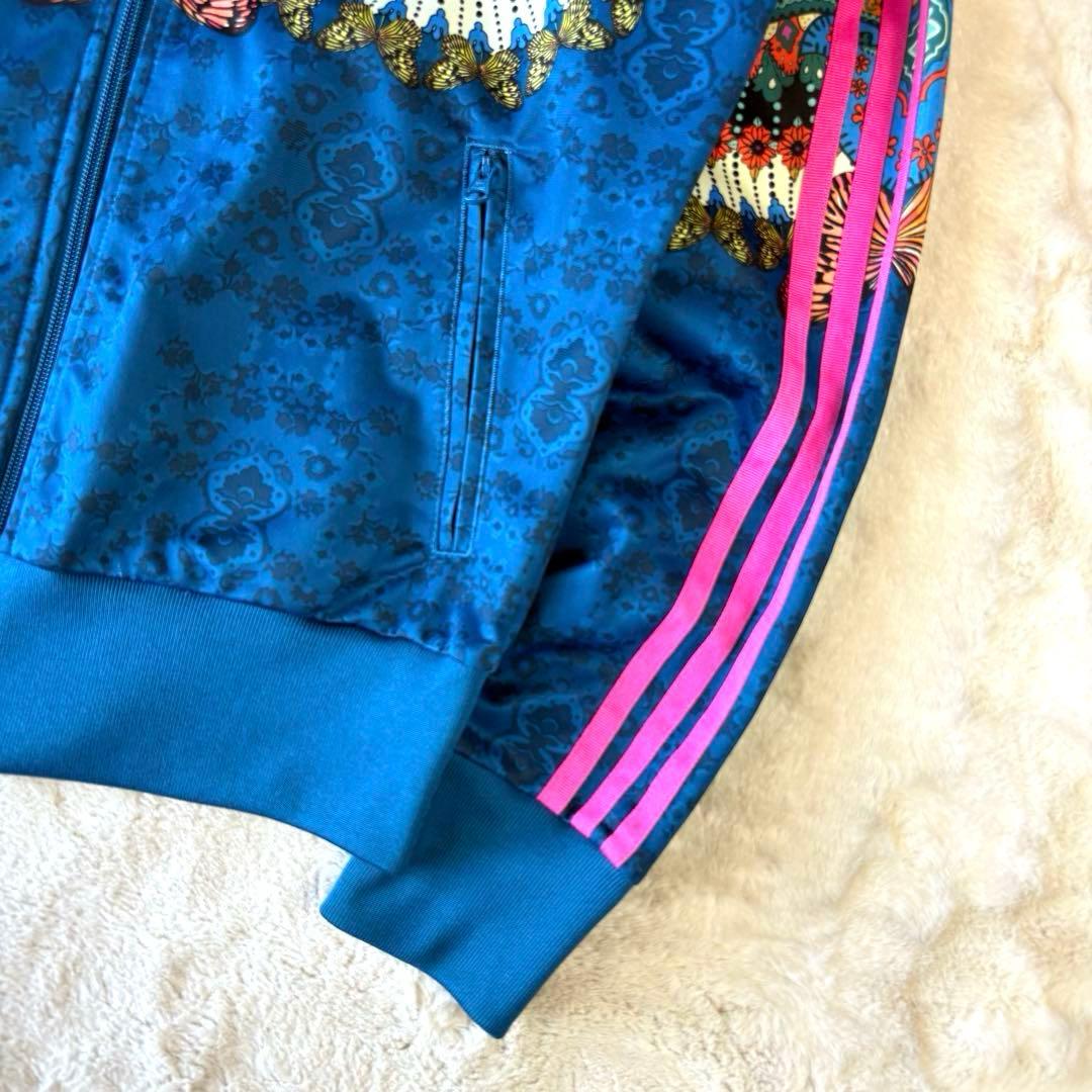 adidas アディダス　L トラックジャケット　ファイヤーバード￼ 総柄　ロゴ