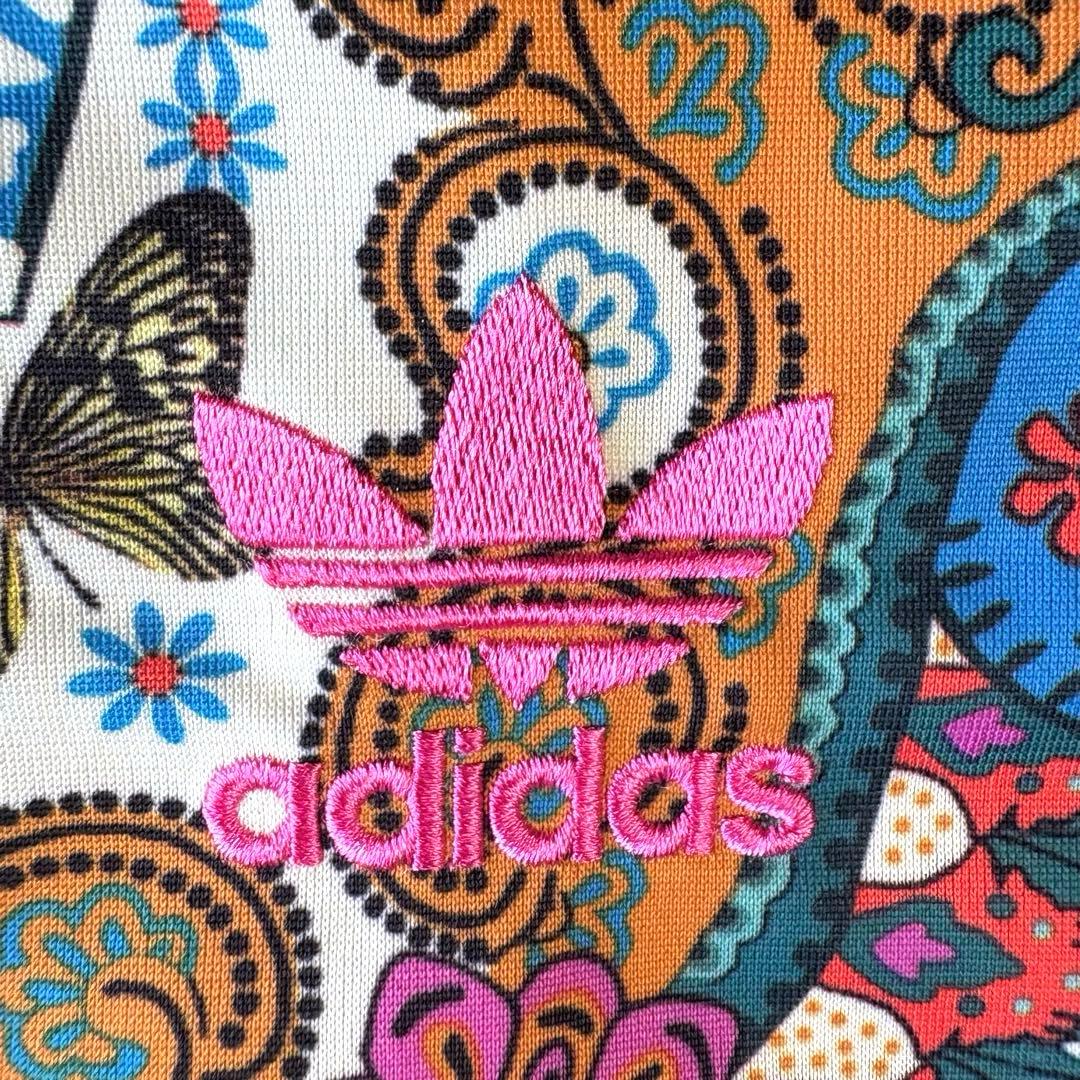 adidas アディダス　L トラックジャケット　ファイヤーバード￼ 総柄　ロゴ